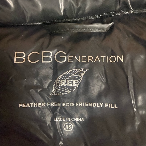 BCBGeneration Shiny Black Water Resistant Puffer Jacket - Picture 2 of 16